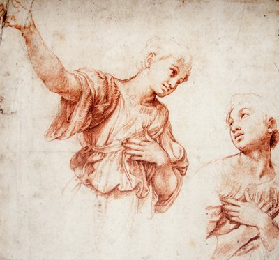 Study for Two Angels by Raffaello Sanzio Raphael